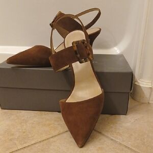Ann Taylor Brown Suede Heels
